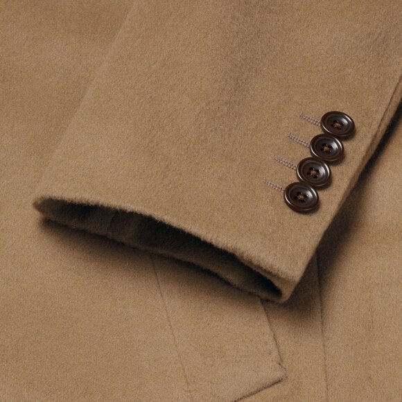 Charles Tyrwhitt LIght Camel Wool Overcoat - Picture 12 of 14